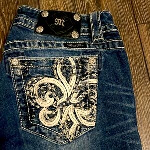 Vintage Miss Me Jeans with Bling Back Pocket Design Size 28